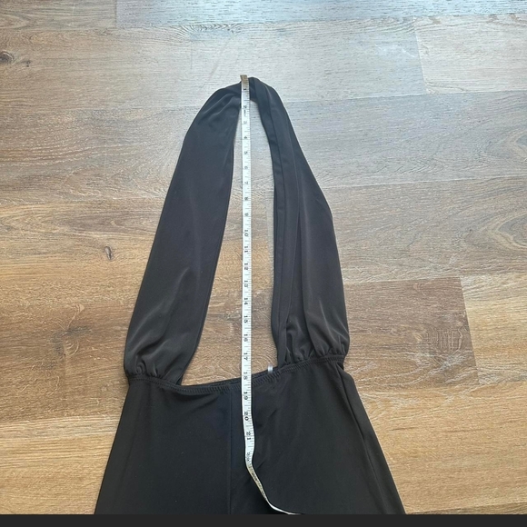 Norma Kamali Black Halter Cutout Jumpsuit - Picture 6 of 8